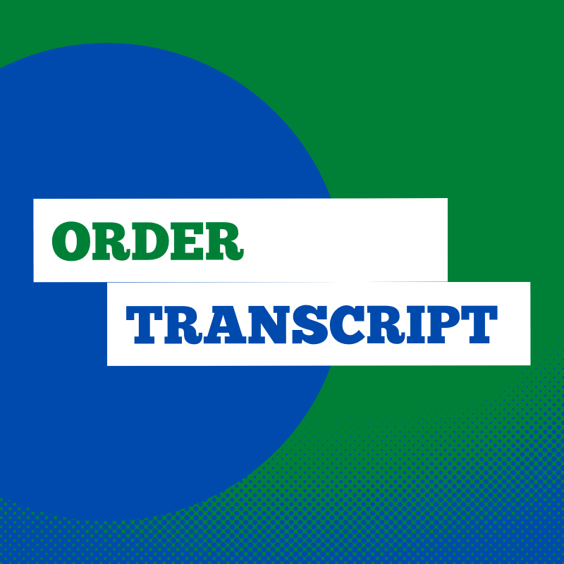 Order Transcript